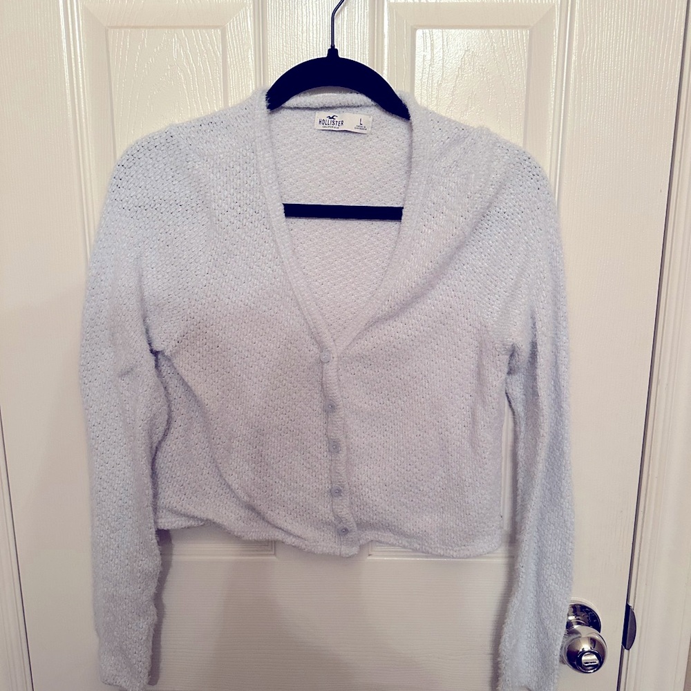 Baby blue croped jacket